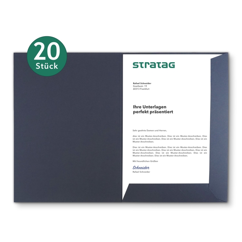 20 Stück Werbemappen BL-exclusivdruck® Naturkarton