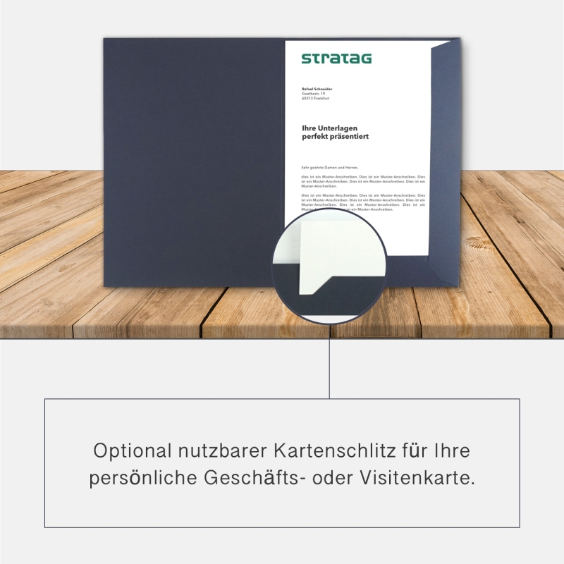 20 Stück Werbemappen BL-exclusivdruck® Naturkarton