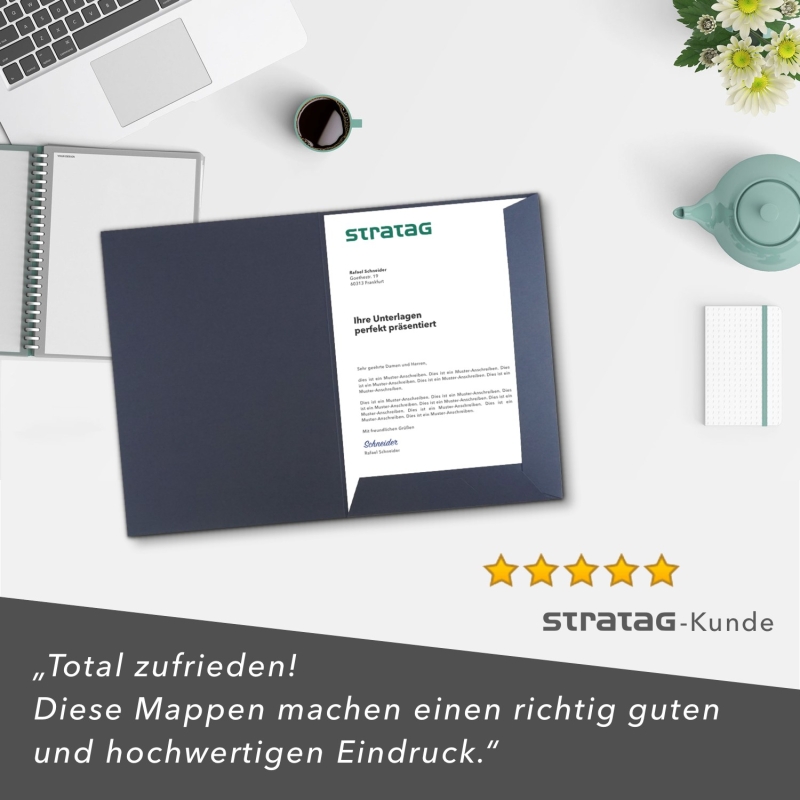 20 Stück Werbemappen BL-exclusivdruck® Naturkarton