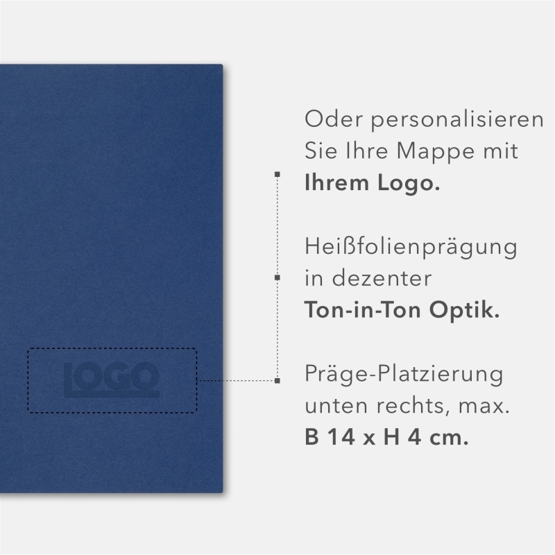5 Stück 4-teilige Werbemappen BL-exclusivdruck® MEGA-plus Naturkarton