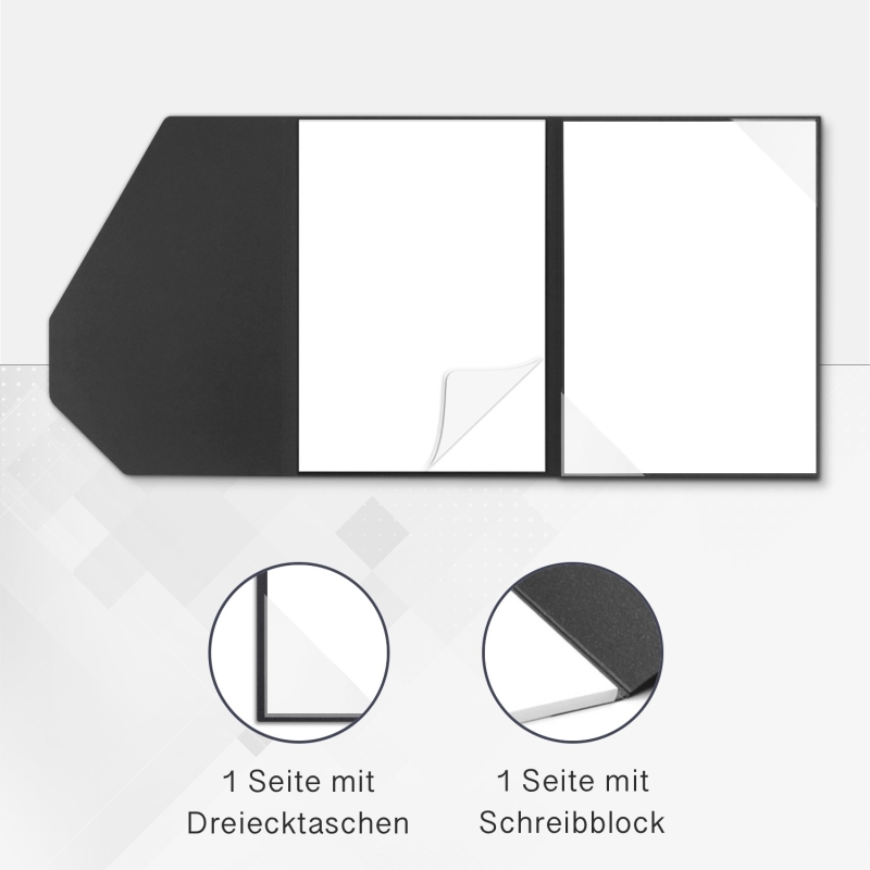 5 Stück Tagungsmappen mit Schreibblock Lemani® SMART Textil-Design