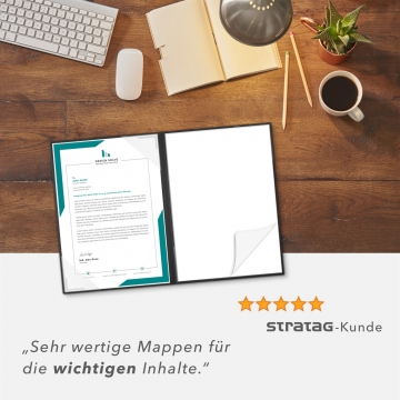 5 Stück Tagungsmappen mit Schreibblock Lemani® CARISMA Textil-Design