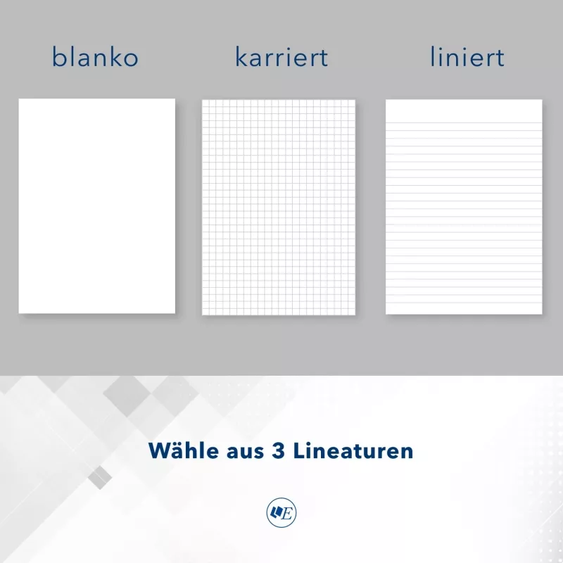 8 Stück Seminarmappen mit Schreibblock Esclusiva® Classic Metallic-Effekt