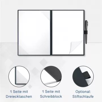 5 Stück Tagungsmappen mit Schreibblock Esclusiva® Classic-plus Metallic-Effekt