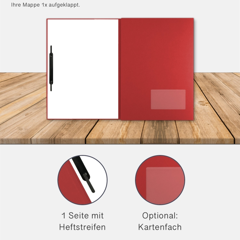 5 Stück 3-teilige Tagungsmappen mit Schreibblock BL-exclusivdruck® SPIRIT Naturkarton